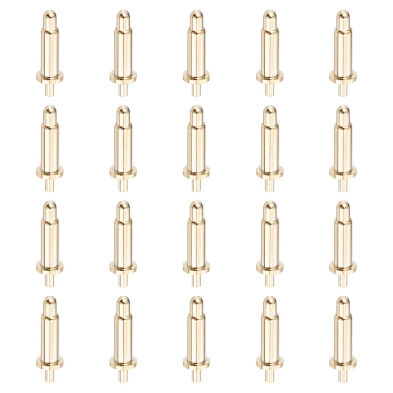 20Pcs 8mm Spring Loaded PogoPins Test Pin Probes Connector Plug-In Type