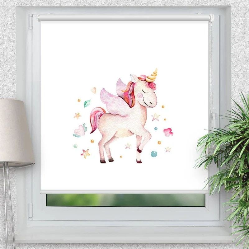Klemmfix Rollo "Einhorn Fabelwesen" | Motiv-Klemmrollo