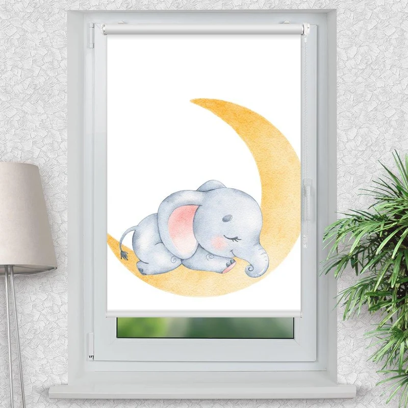 Klemmfix Rollo "Elefant Baby Mond" | Motiv-Klemmrollo