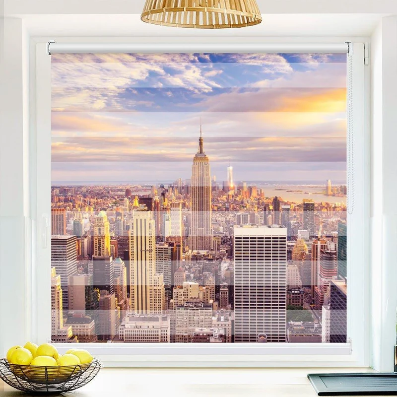 Klemmfix Doppelrollo "Manhatten Building" | Klemm Doppelrollo