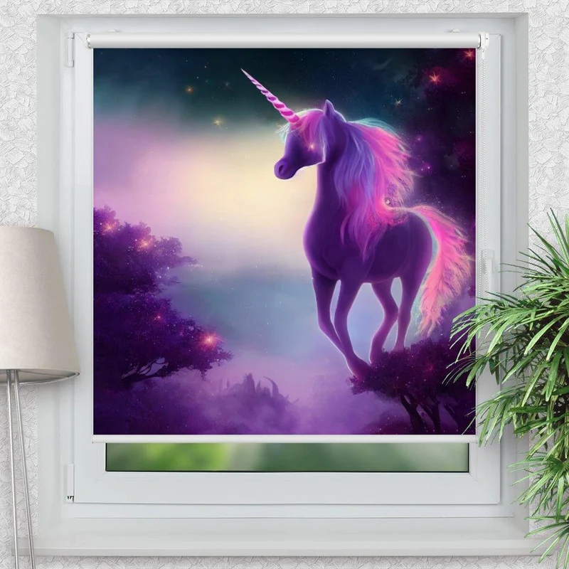 Klemmfix Rollo "Einhorn Fantasie" | Motiv-Klemmrollo