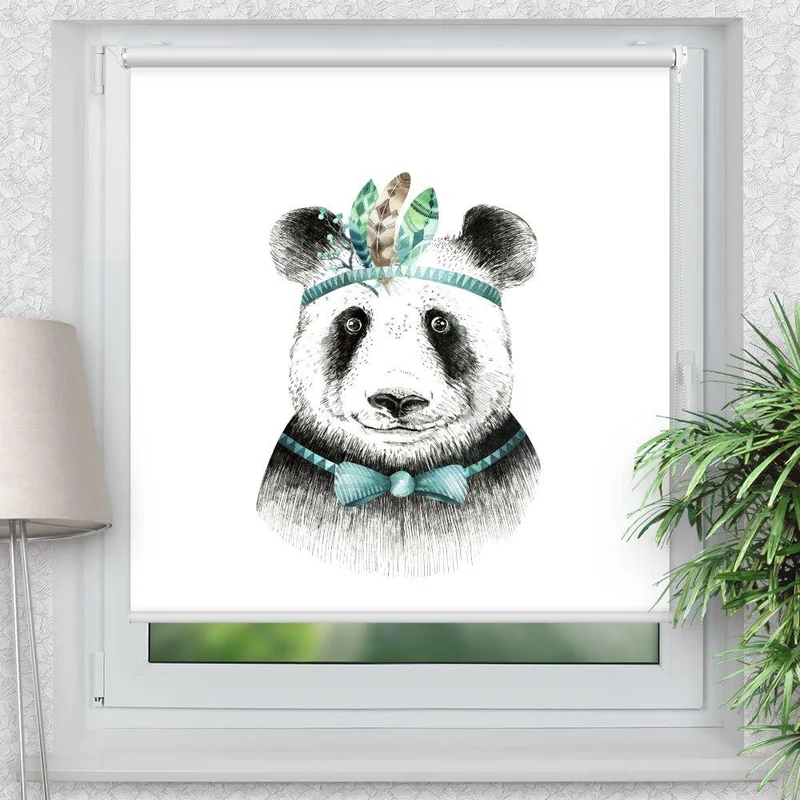 Klemmfix Rollo "Panda comic" | Motiv-Klemmrollo