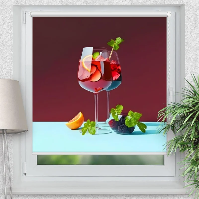 Klemmfix Rollo "Sangria Cocktail" | Motiv-Klemmrollo