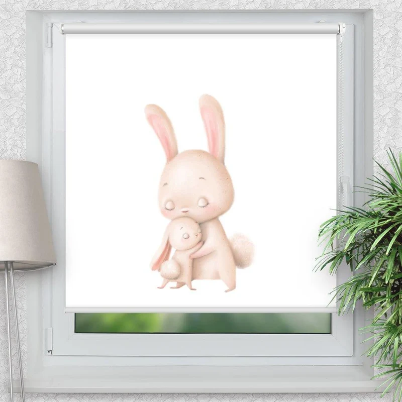 Klemmfix Rollo "Hase Kinderrollo" | Motiv-Klemmrollo