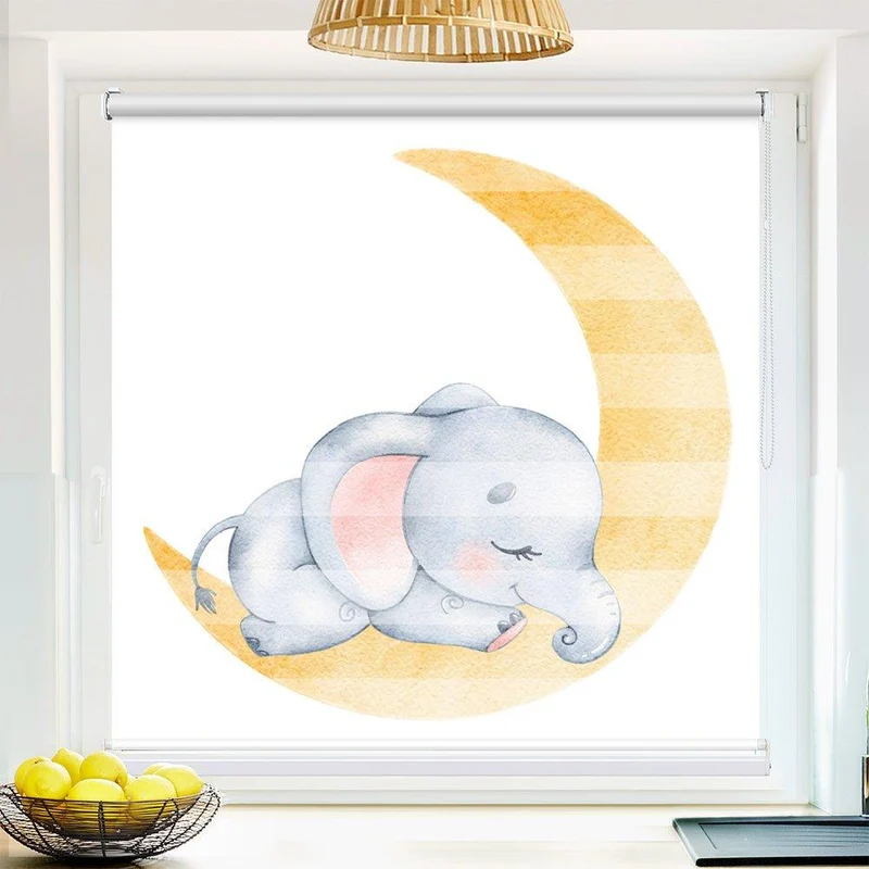 Klemmfix Doppelrollo "Elefant Baby Mond" | Klemm Doppelrollo