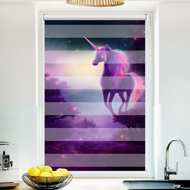 Klemmfix Doppelrollo "Einhorn Fantasie" | Klemm Doppelrollo