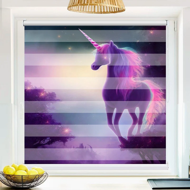 Klemmfix Doppelrollo "Einhorn Fantasie" | Klemm Doppelrollo