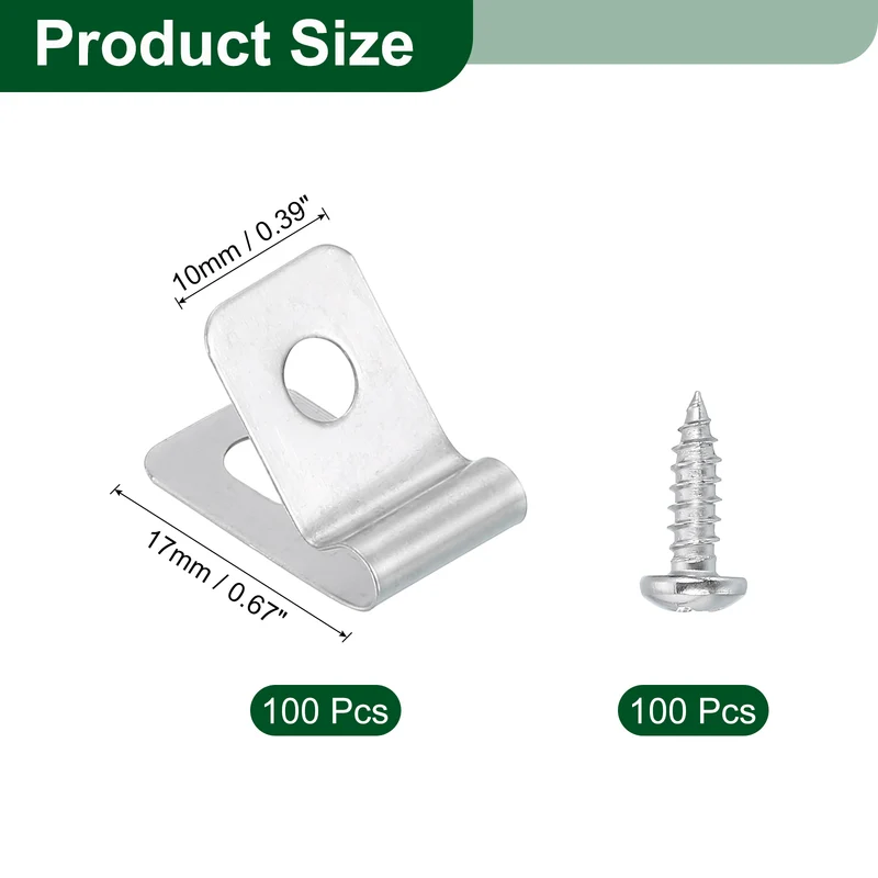 100Pcs Fence Wire Clamp, Wire Fence Clips with Screws for 3mm OD Wire