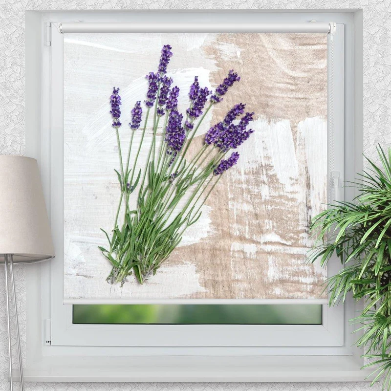 Klemmfix Rollo "Lavendel shabby" | Motiv-Klemmrollo