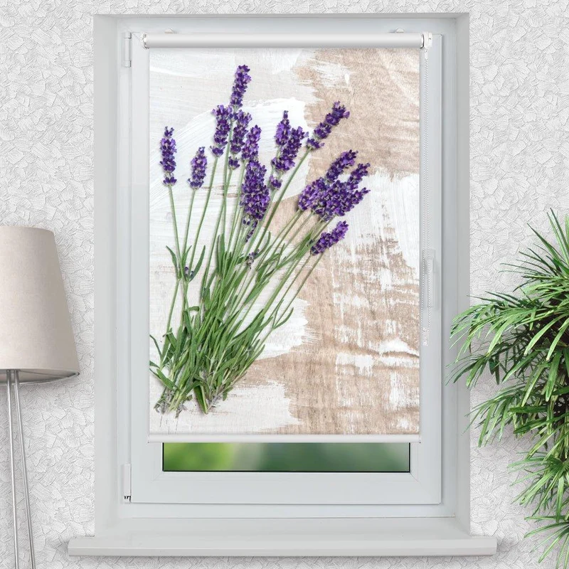 Klemmfix Rollo "Lavendel shabby" | Motiv-Klemmrollo