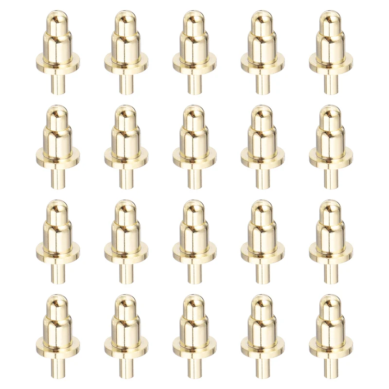 20Pcs 4mm Spring Loaded PogoPins Test Pin Probes Connector Plug-In Type