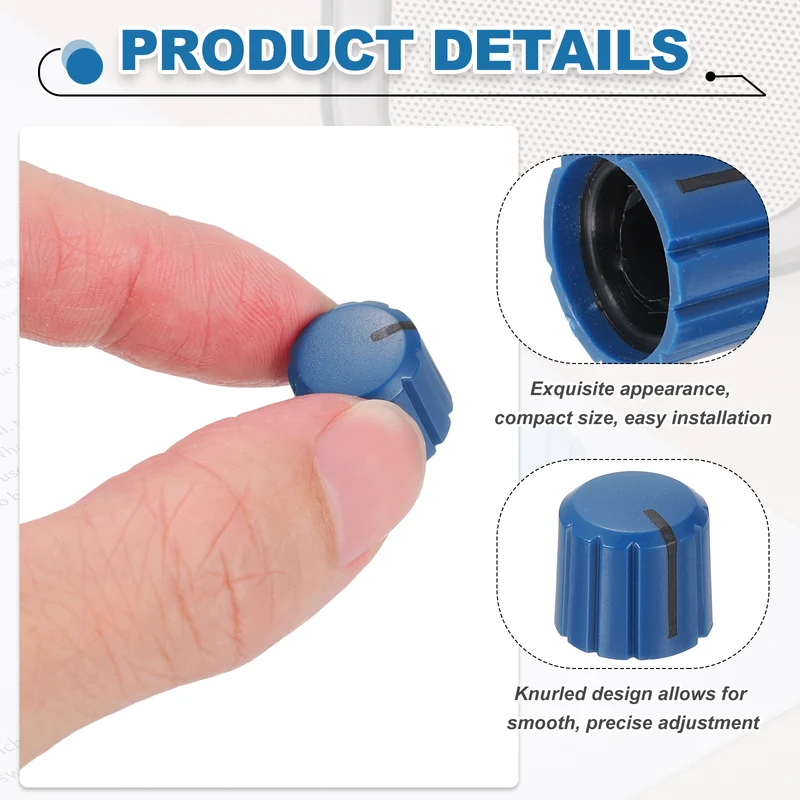 12pcs Potentiometer Knobs 6mm Black Green Blue Black Black Blue