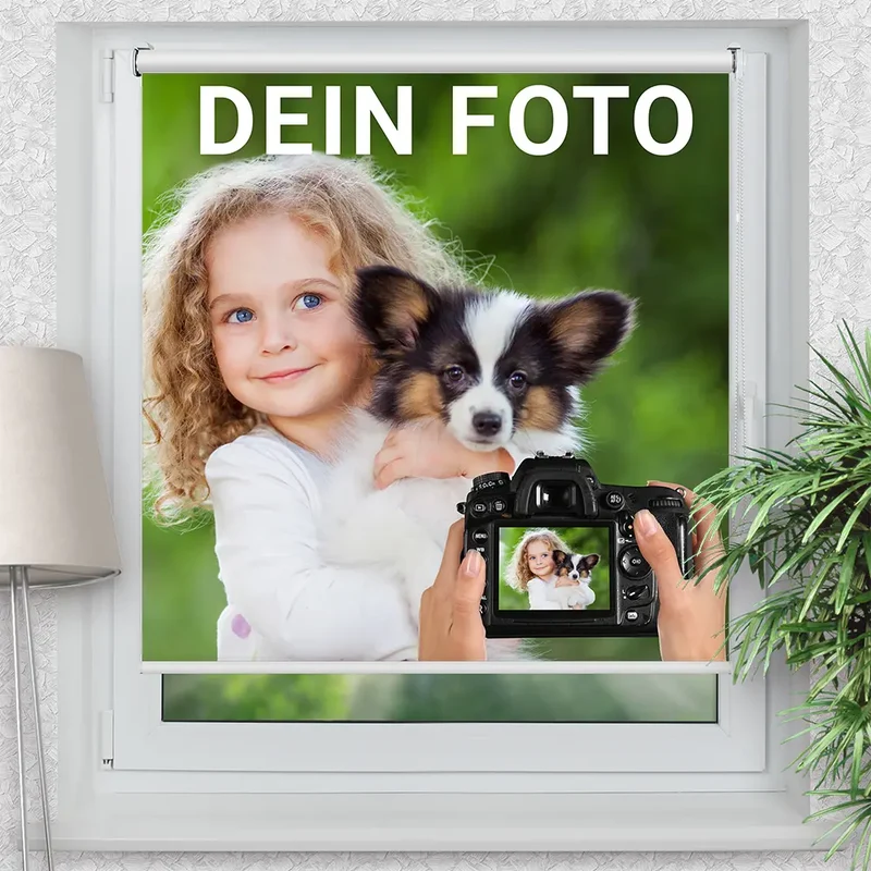Klemmfix Rollo - Foto hochladen | Motiv-Klemmrollo