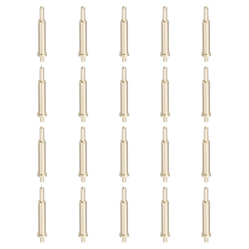 20Pcs 11mm Spring Loaded PogoPins, Test Pin Probes Connector Plug-In Type