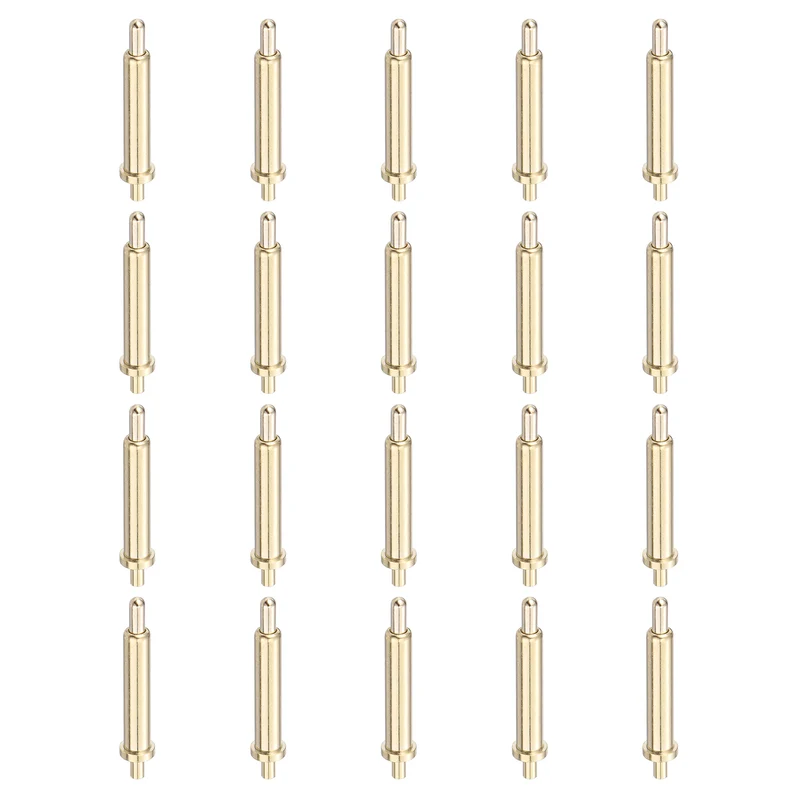 20Pcs 10mm Spring Loaded PogoPins, Test Pin Probes Connector Plug-In Type