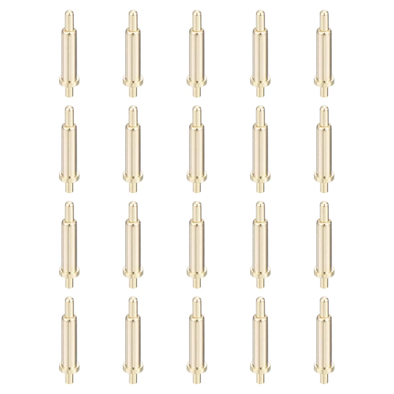 20Pcs 8mm Spring Loaded PogoPins, Test Pin Probes Connector Plug-In Type
