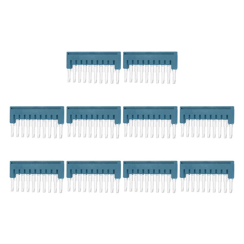 20Pcs FBS2-5 DIN Rail Terminal Block, 2 Position Press-Fit Jumper, Blue