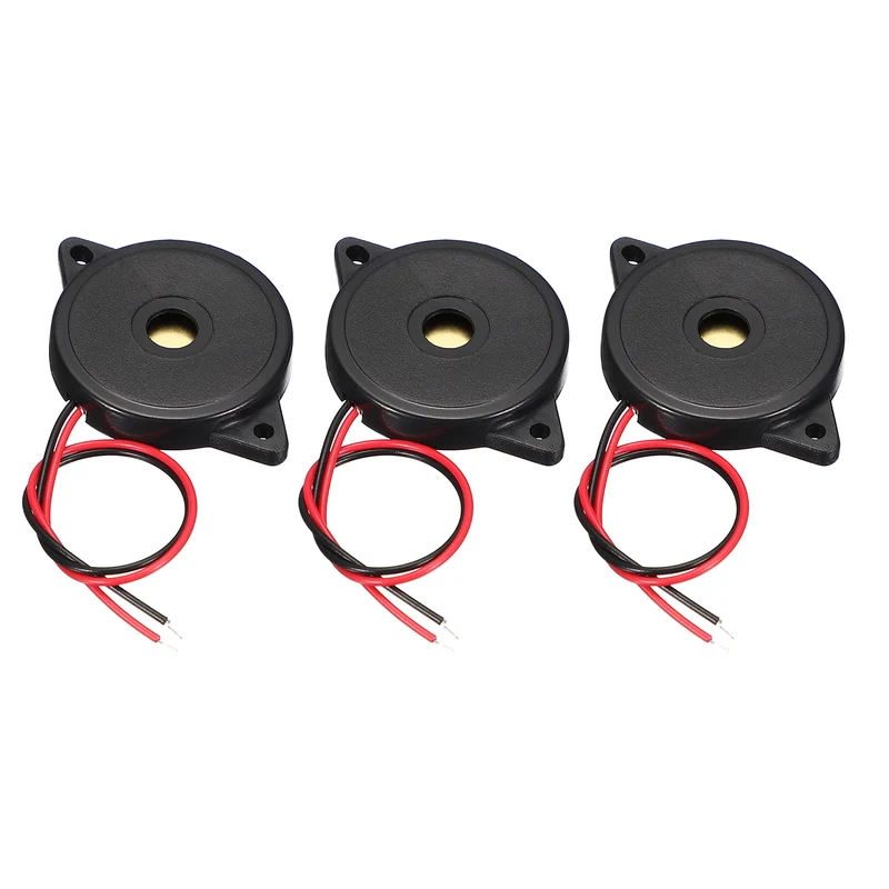 3Pcs Passive Buzzer DC 3-30V 100mm Wired Piezo Electronic Buzzer Alarm