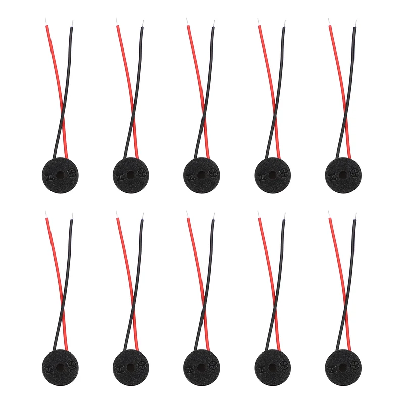 10 Pcs Active Buzzer DC 12V 60mm Wired Active Electronic Buzzer for Alarm