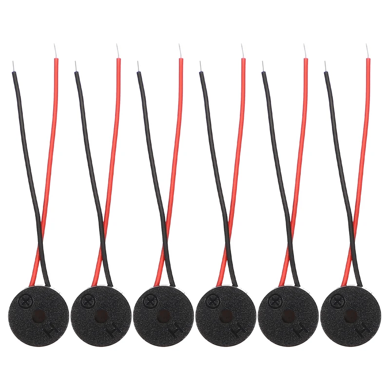 6 Pcs Active Buzzer DC 5V 60mm Wired Active Electronic Buzzer for Alarm