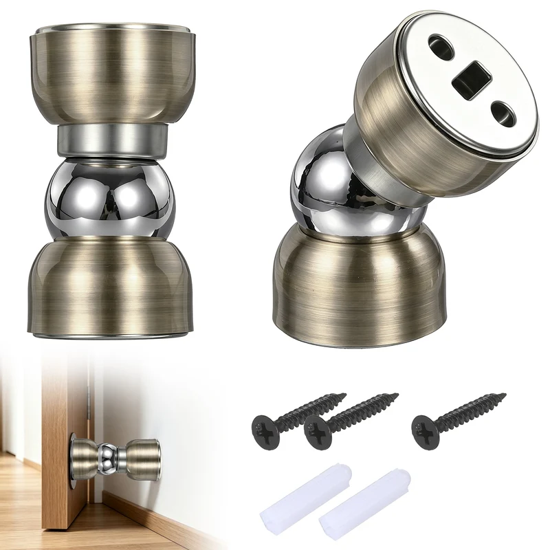 4Pcs Magnetic Door Stopper Kit Stainless Steel Mini Door Stop, Bronze