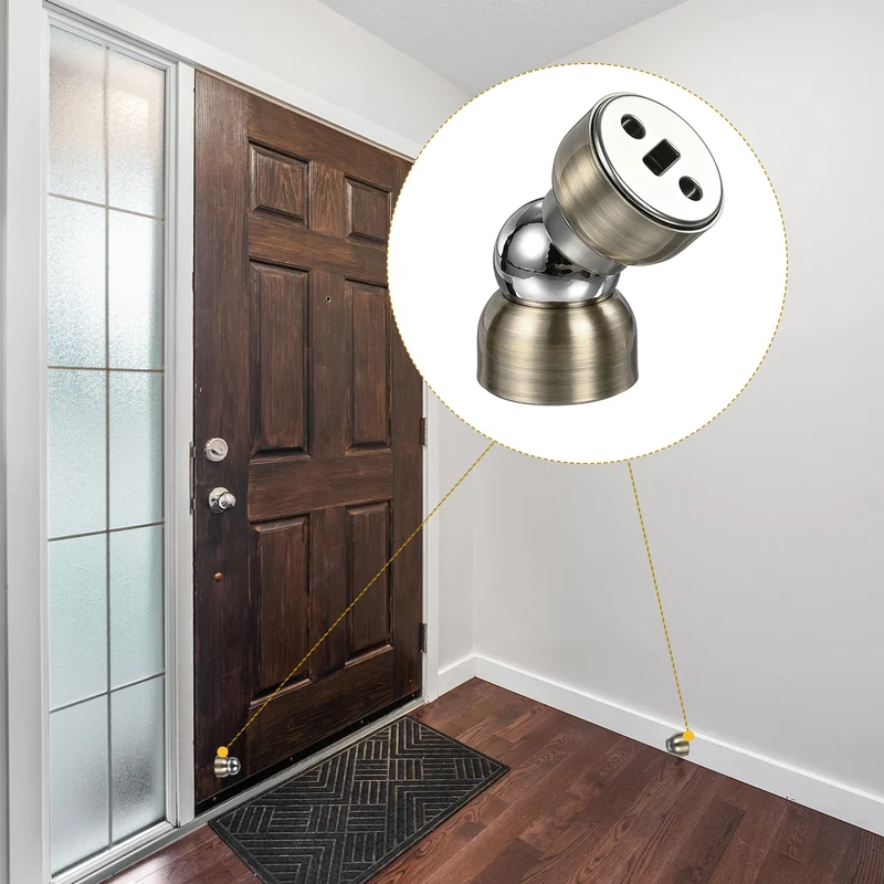 4Pcs Magnetic Door Stopper Kit Stainless Steel Mini Door Stop, Bronze