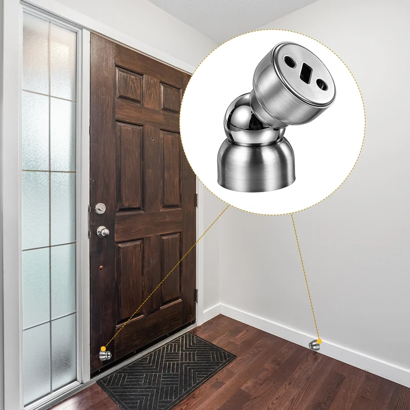 4Pcs Magnetic Door Stopper Kit Stainless Steel Mini Door Stop, Silver