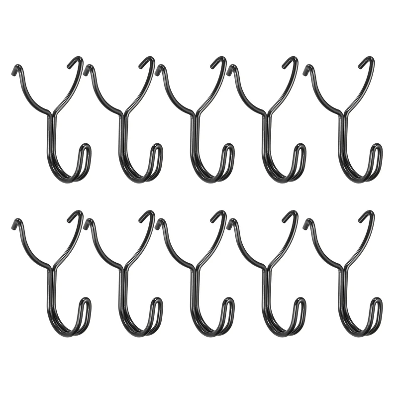 10Pcs Stainless Steel Pegboard Hooks 25mm/0.98" Hole Spacing J-Hook