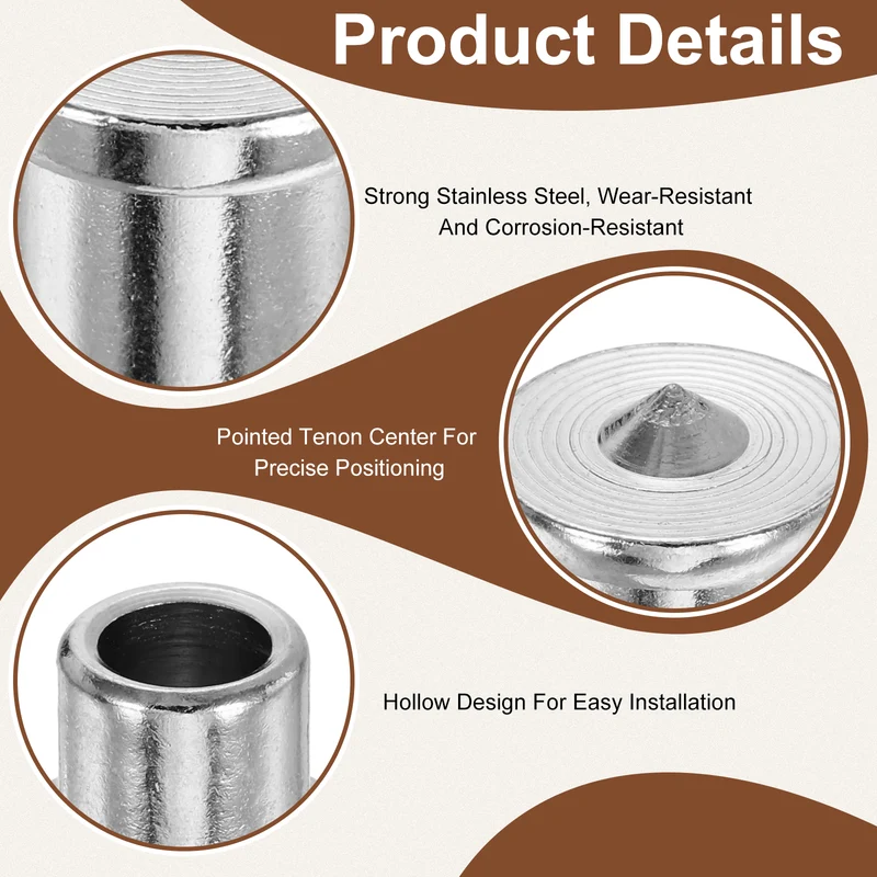 10Pcs Hollow Dowel and Tenon Center Transfer Plugs, 10mm Doweling Centering Pin