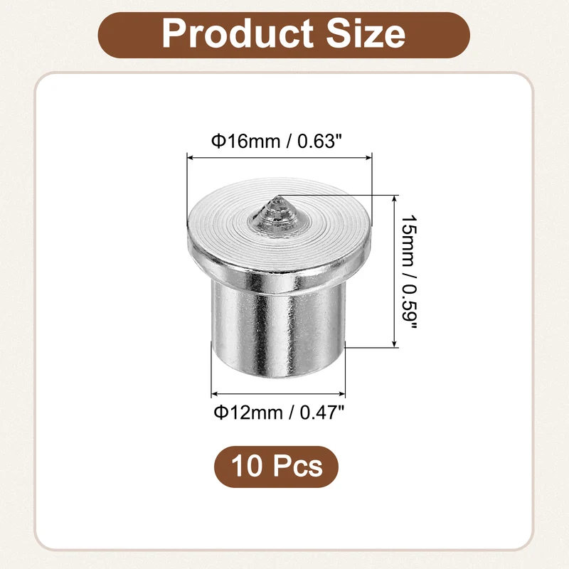 10Pcs Hollow Dowel and Tenon Center Transfer Plugs, 12mm Doweling Centering Pin