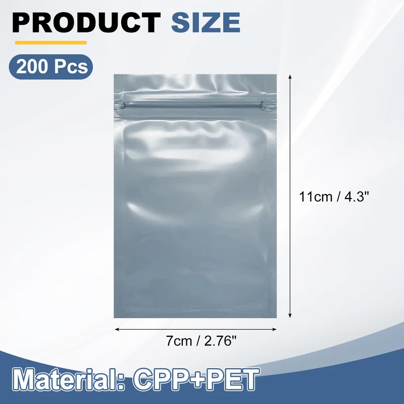 200Pcs Anti Static Bags 2.8 x 4.3 Inch Resealable ESD Shielding Bag