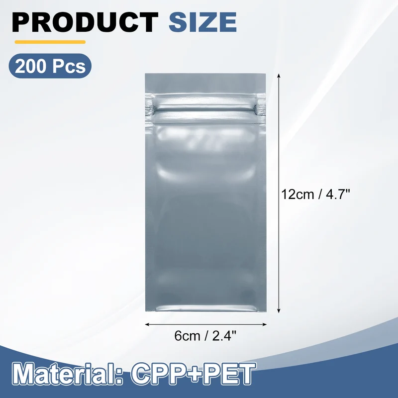 200Pcs Anti Static Bags 2.4 x 4.7 Inch Resealable ESD Shielding Bag