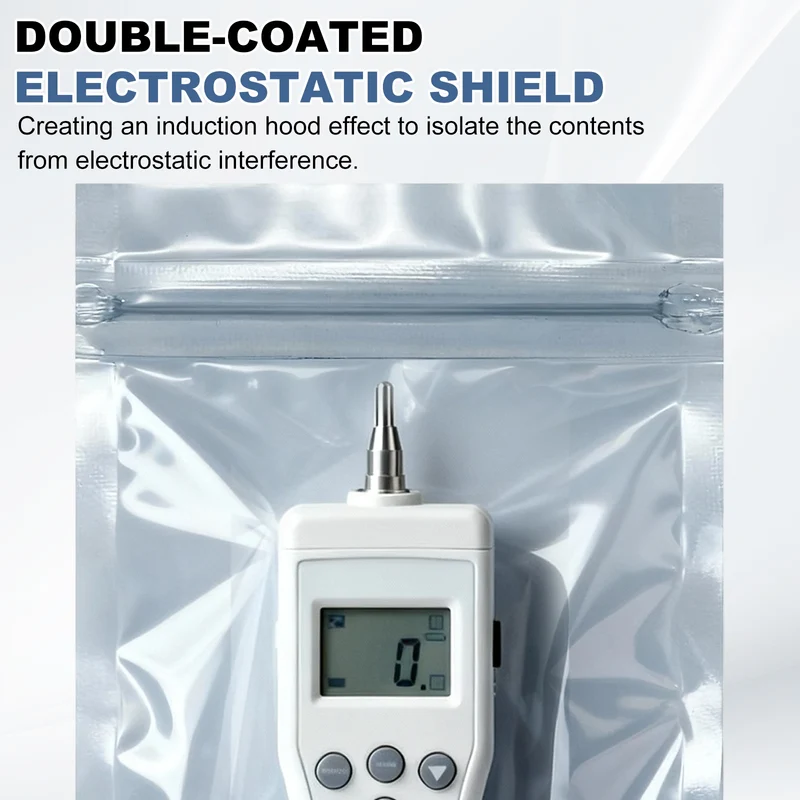 200Pcs Anti Static Bags 2.4 x 4.7 Inch Resealable ESD Shielding Bag