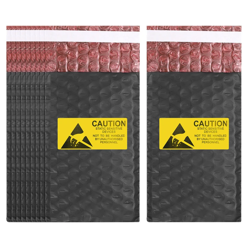 10pcs 3" x 5" Anti Static Bubble Bags PE Static Shielding Antistatic Bag Black