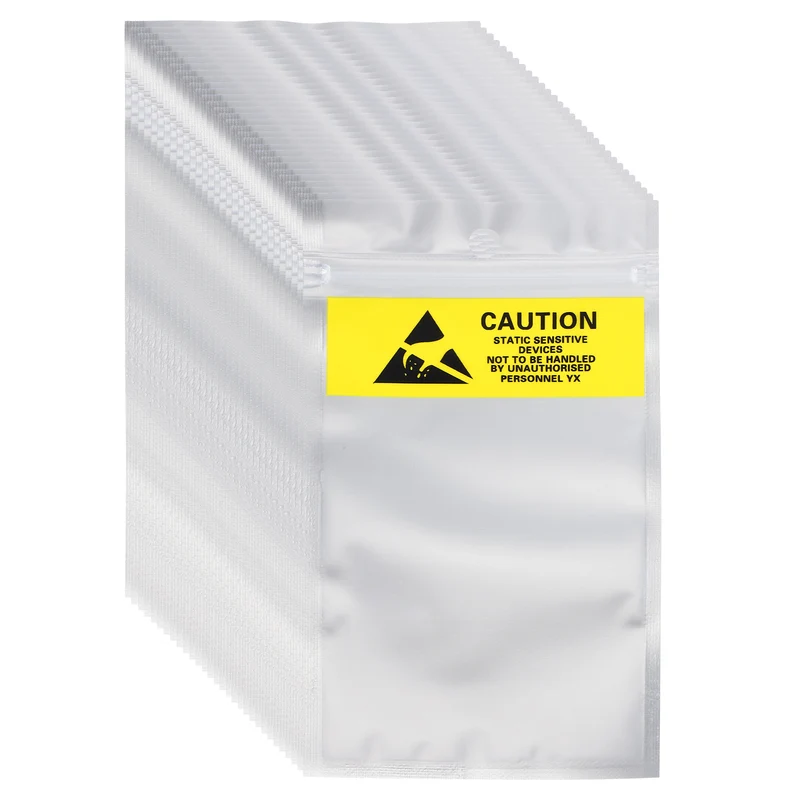 200 Pcs Anti Static Shielding Bag 3.5" x 6.3" Resealable ESD Bags, Silver