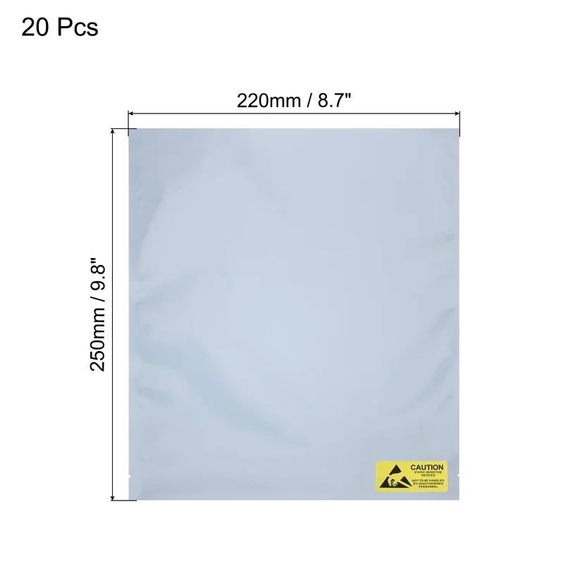 20Pcs Anti Static Bags ESD Shielding Bag 8.7x9.8 Inch(220*250mm)