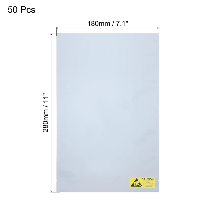 50Pcs Anti Static Bags ESD Shielding Bag 7x11 Inch(180x280mm)