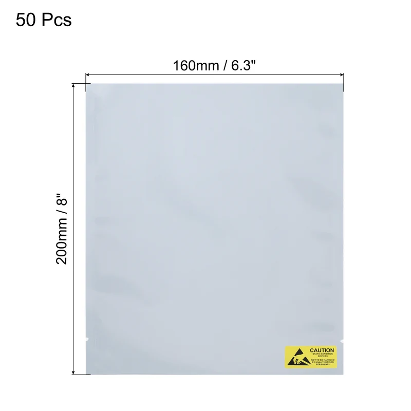 50Pcs Anti Static Bags ESD Shielding Bag 6.3x8 Inch(160x200mm)
