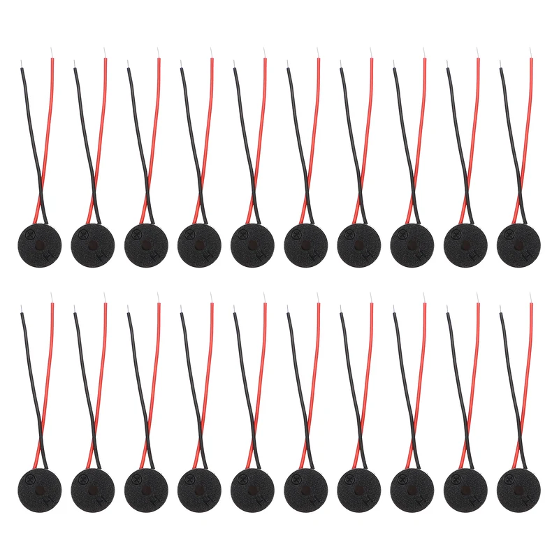 20 Pcs Active Buzzer DC 5V 60mm Wired Active Electronic Buzzer for Alarm