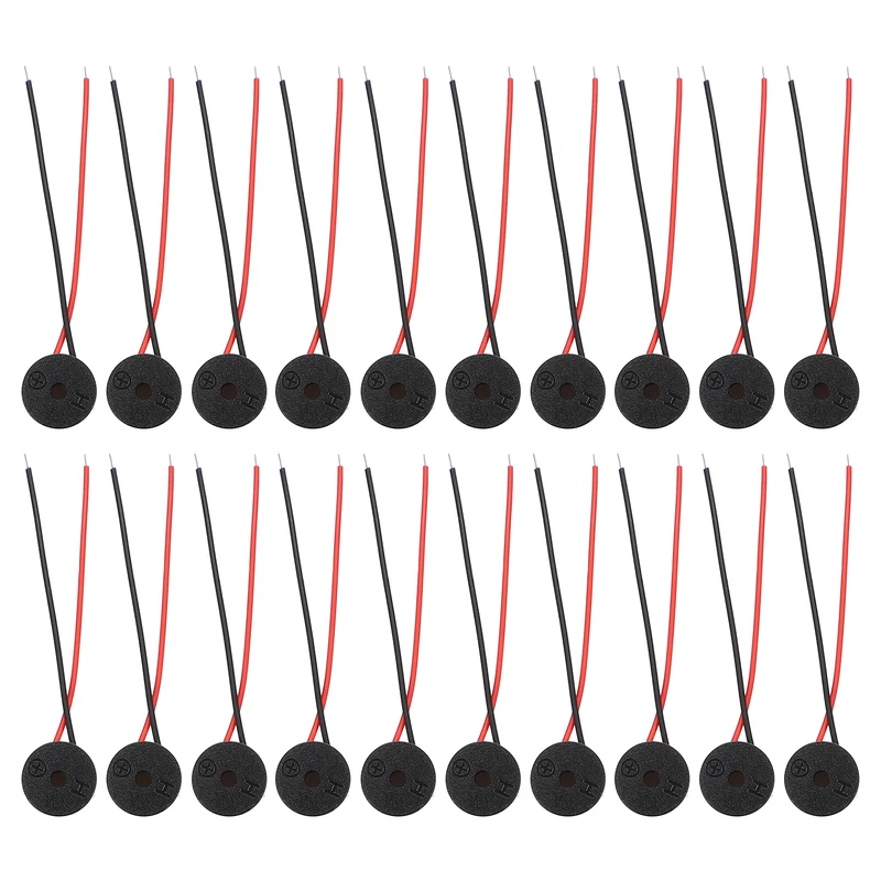 20 Pcs Active Buzzer DC 3V 60mm Wired Active Electronic Buzzer for Alarm