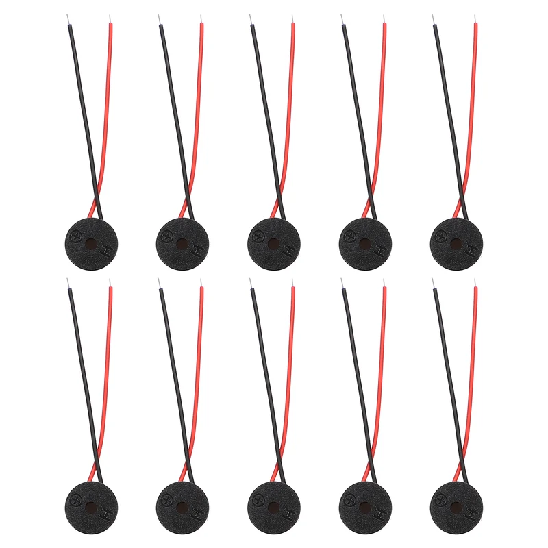 10 Pcs Active Buzzer DC 3V 60mm Wired Active Electronic Buzzer for Alarm