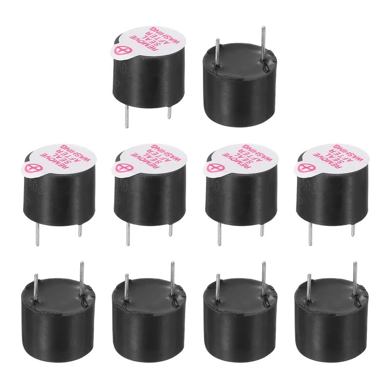 10 Pcs Active Buzzer DC 3V 7.6mm Pitch Electric Tone Buzzer for Alarm
