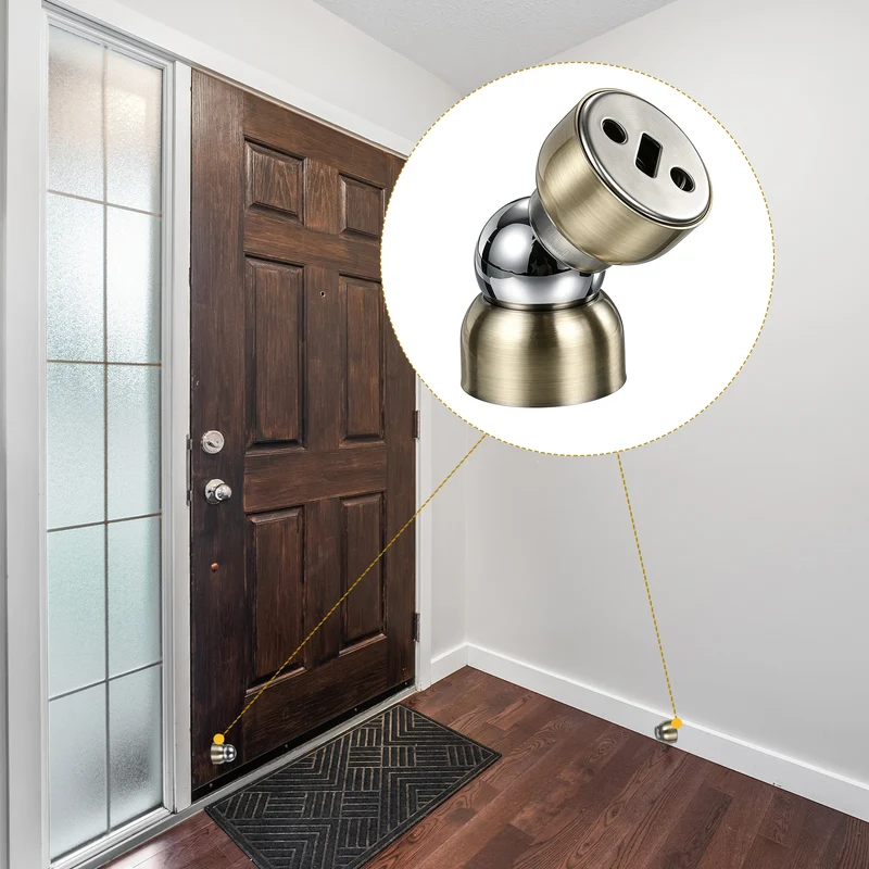 4Pcs Magnetic Door Stopper Kit Stainless Steel Mini Door Stop, Gold