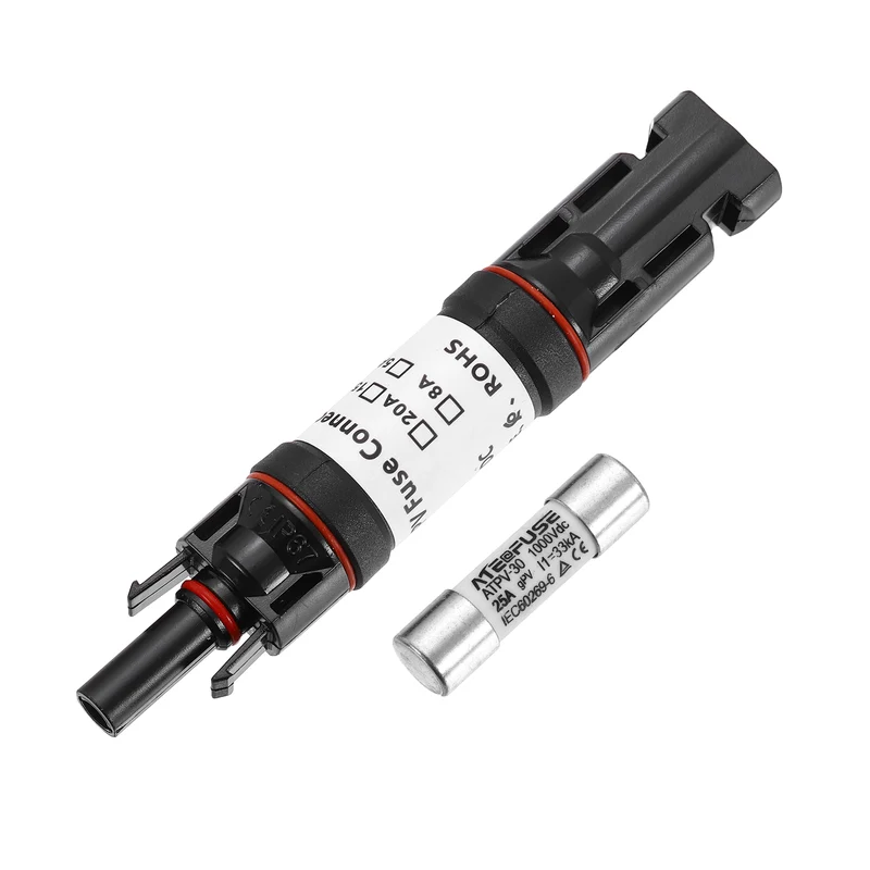 1Set 30A Solar Fuse Holder Inline with Fuse for Solar Photovoltaic System