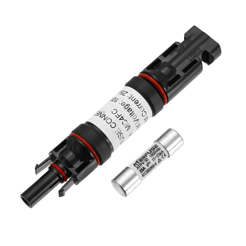1Set 25A Solar Fuse Holder Inline with Fuse for Solar Photovoltaic System