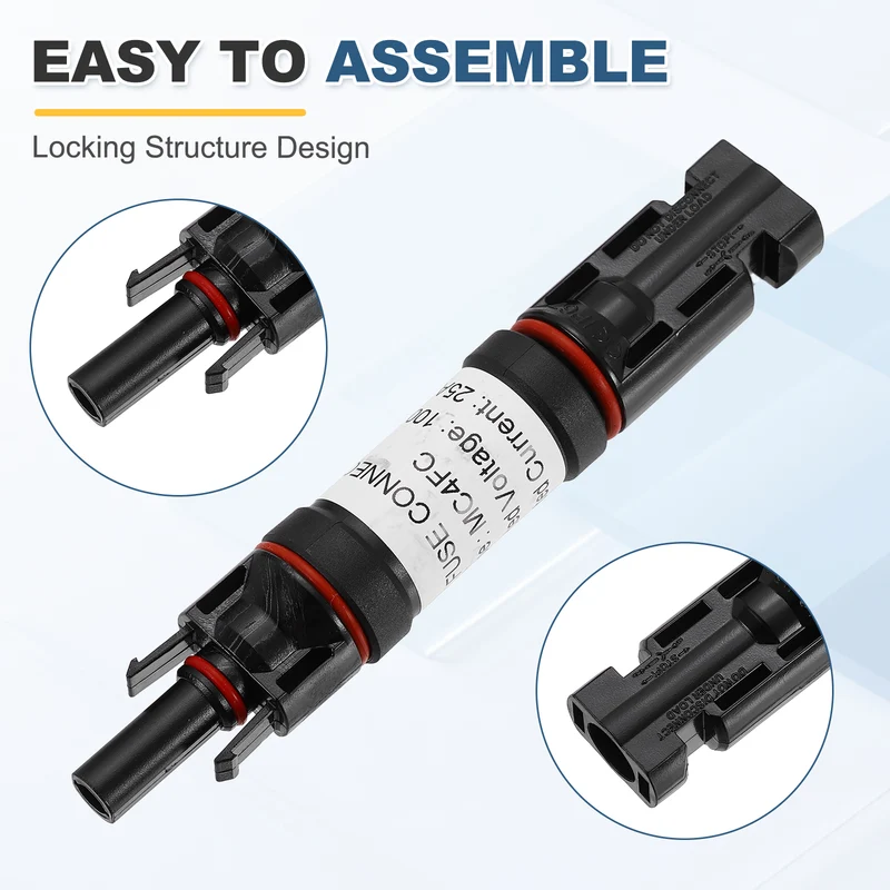 1Set 25A Solar Fuse Holder Inline with Fuse for Solar Photovoltaic System