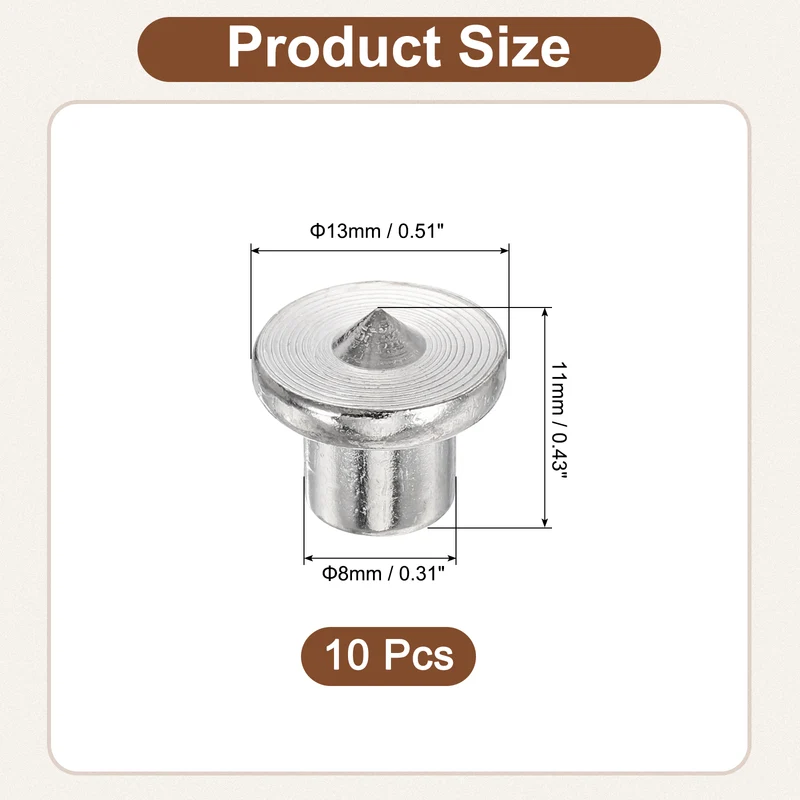 10Pcs Hollow Dowel and Tenon Center Transfer Plugs, 8mm Doweling Centering Pin