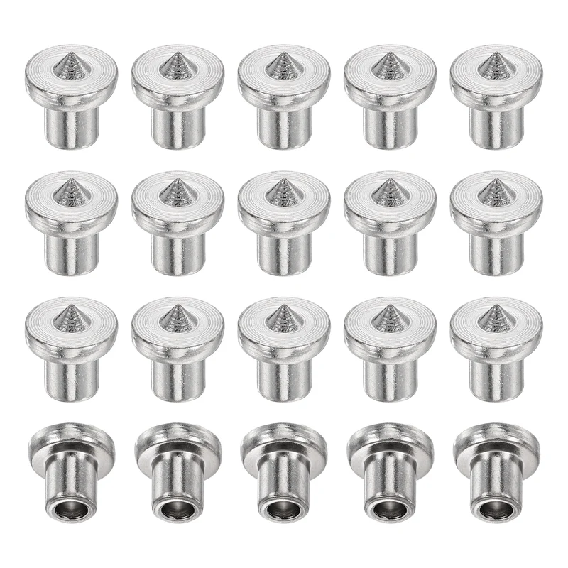20Pcs Hollow Dowel and Tenon Center Transfer Plugs, 6mm Doweling Centering Pin
