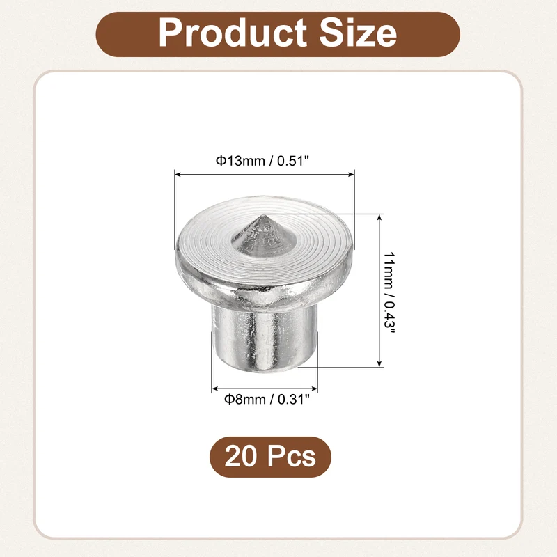 20Pcs Hollow Dowel and Tenon Center Transfer Plugs, 8mm Doweling Centering Pin