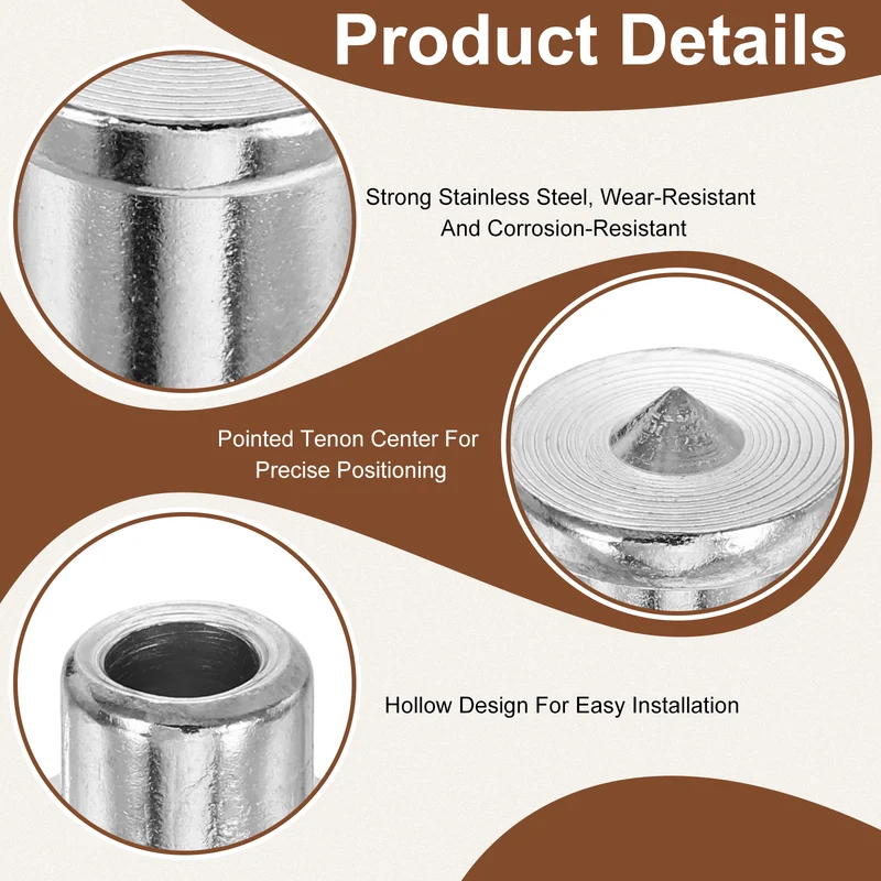 20Pcs Hollow Dowel and Tenon Center Transfer Plugs, 8mm Doweling Centering Pin